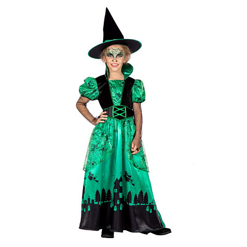 Костюм зеленой ведьмы для девочки